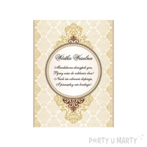 etykieta samoprzylepna na alkohol