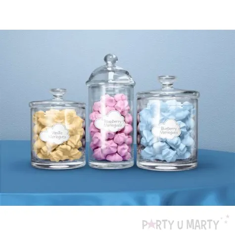 etykietka candy bar chmurka 6 x 4 3cm 6 szt