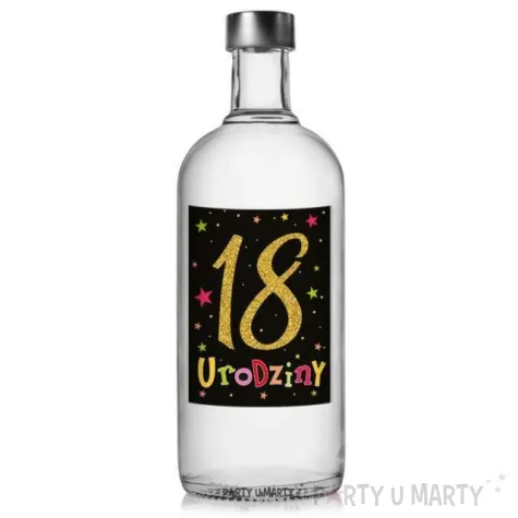 etykiety na butelke 18 urodziny 12 5x9 5 cm 25 szt