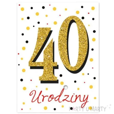 etykiety na butelke 40 urodziny 12 5x9 5 cm 25 szt