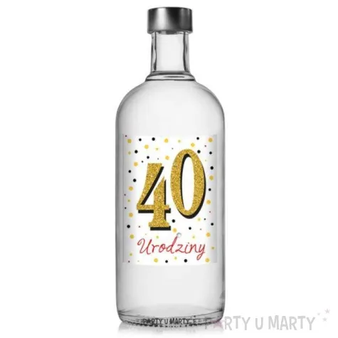 etykiety na butelke 40 urodziny 12 5x9 5 cm 25 szt