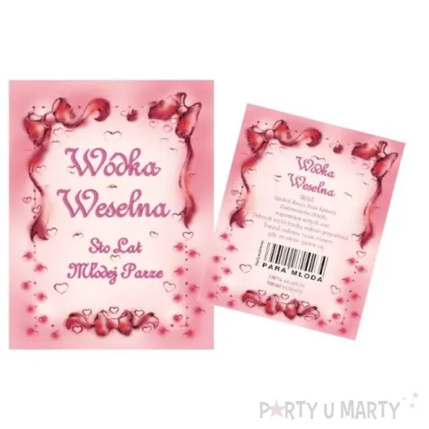 etykiety na butelke 50 kompletow 1 op