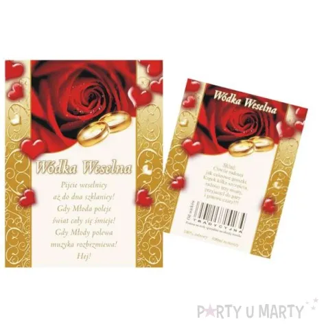 etykiety na butelke 50 kompletow 1 op