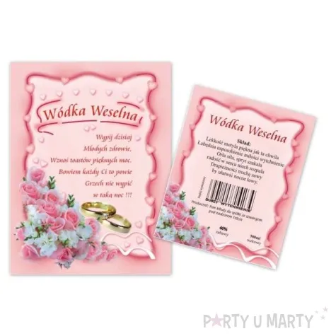 etykiety na butelke 50 kompletow 1 op