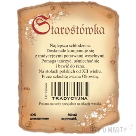 etykiety na butelke 50 kompletow 1 op