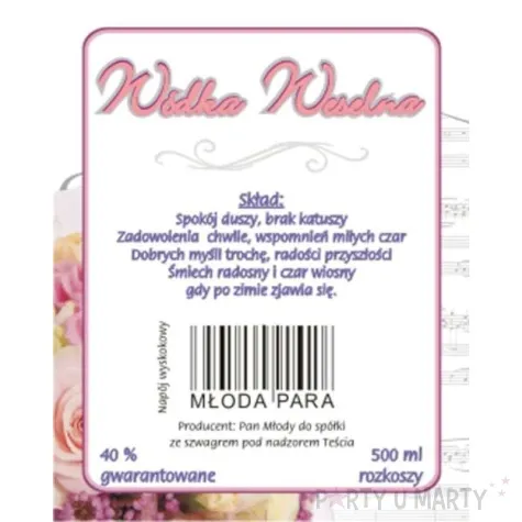 etykiety na butelke 50 kompletow 1 op