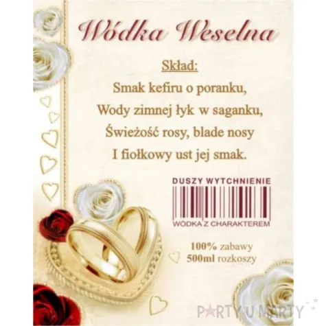 etykiety na butelke 50 kompletow 1 op