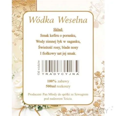 etykiety na butelke 50 kompletow 1 op