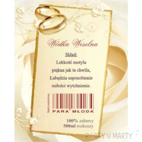 etykiety na butelke 50 kompletow 1 op