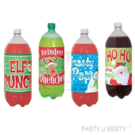 etykiety na butelke boze narodzenie 4 szt