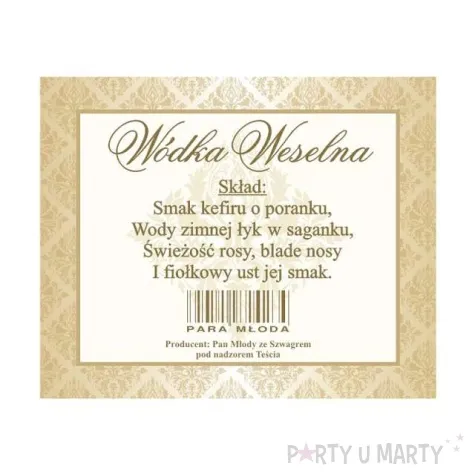 etykiety na butelke de luxe 0 7l 50 kompletow