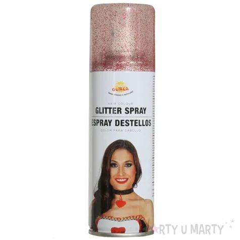 farba do wlosow w sprayu brokatowy czerwony guirca 125 ml