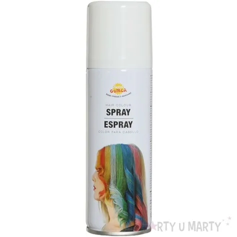 farba do wlosow w sprayu glitter bialy guirca 125 ml