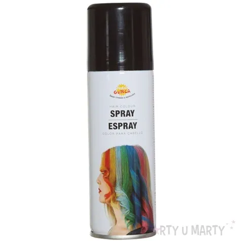 farba do wlosow w sprayu glitter czarna guirca 125 ml