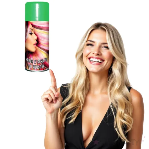 farba do wlosow w sprayu glitter zielona aliga 175 ml