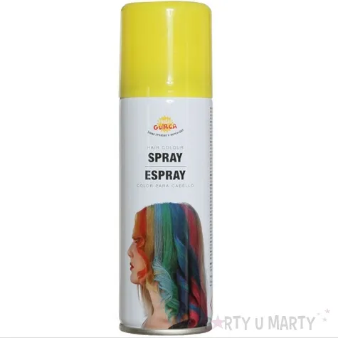 farba do wlosow w sprayu glitter zolta guirca 125 ml