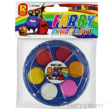 farby akwarelowe okragle opakowanie mix titanum