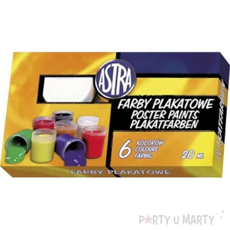 farby plakatowe artystyczne eko mix astra 20 ml 6 szt