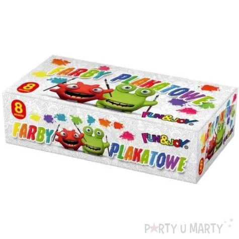 farby plakatowe artystyczne mix fun joy 20 ml 8 szt