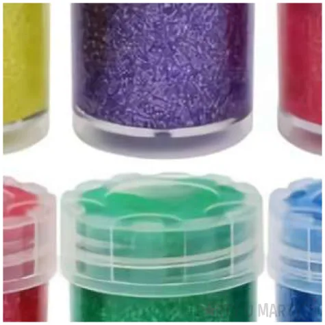 farby plakatowe brokatowe mix titanum 20 ml 6 szt