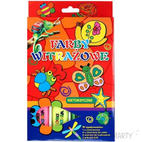 farby witrazowe classic mix 22 ml titanum 7 szt