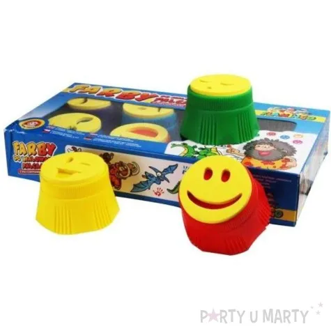 farby z pieczatkami malowanie palcami mix flamingo 8 kol