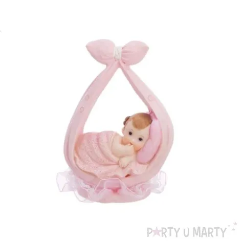 figurka dziewczynka w rozowej chuscie 11cm 1szt