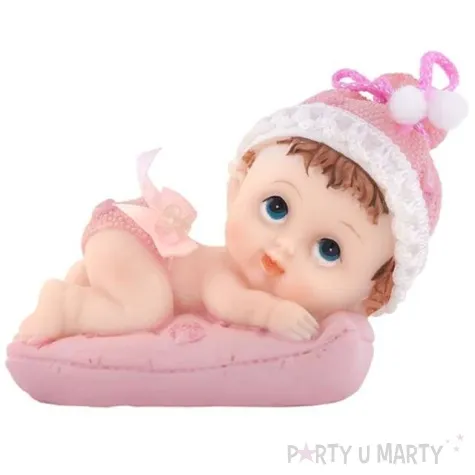 figurka dziewczynka z rozowa poduszka 9cm 1szt