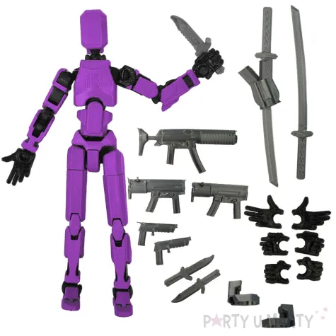 figurka kolekcjonerska mini roboty fioletowy 14 cm