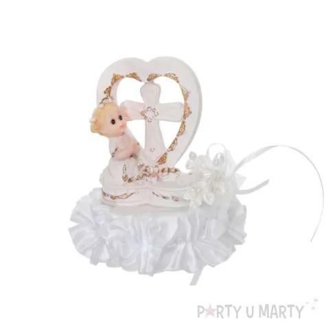 figurka komunijna na tort 12cm dziewczynka 1 szt