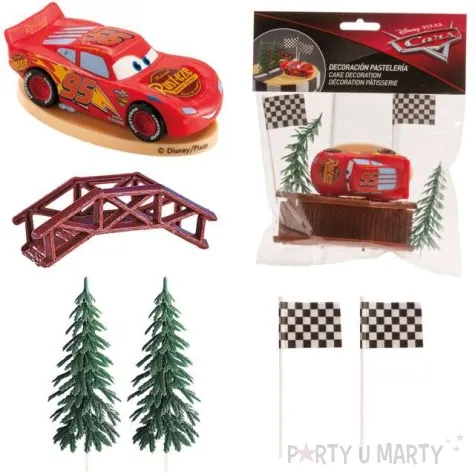 figurka na tort cars auta zestaw dekora