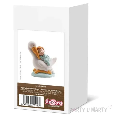 figurka na tort chlopiec spiacy na bocianie dekora 10 cm