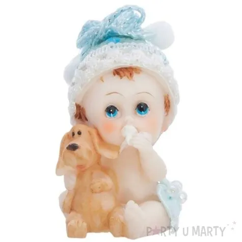 figurka na tort chlopiec z pieskiem 6 cm