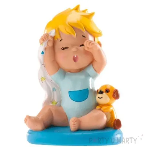 figurka na tort chlopiec z pieskiem dekora 10 cm