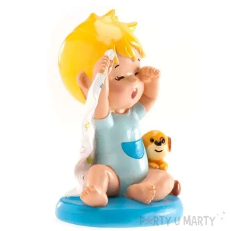 figurka na tort chlopiec z pieskiem dekora 10 cm
