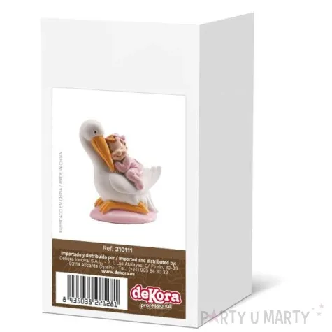 figurka na tort dziewczynka spiaca na bocianie dekora 10 cm