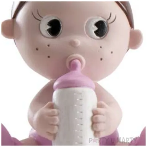 figurka na tort dziewczynka z butelka dekora 10 cm