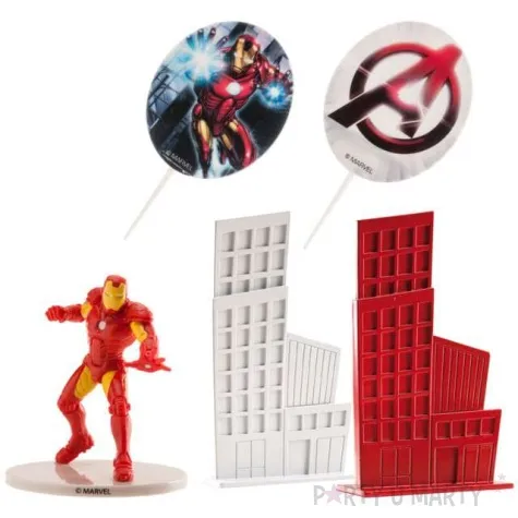 figurka na tort iron man zestaw dekora 8 cm