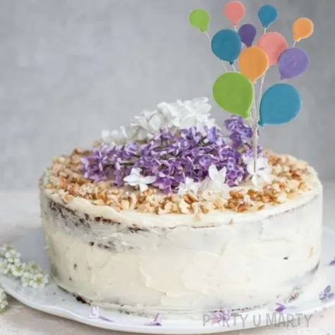 figurka na tort kolorowe balony dekora 26 cm