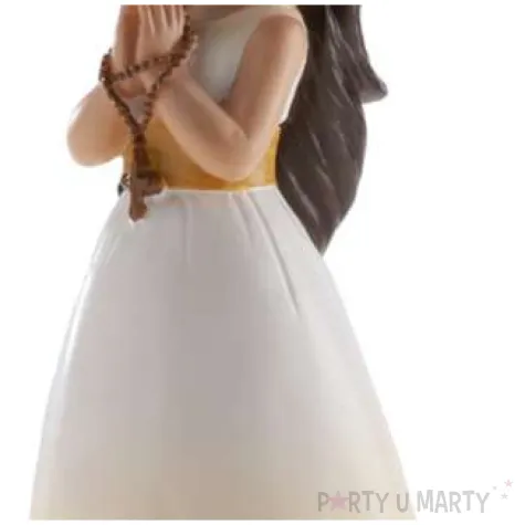 figurka na tort komunia dziewczynka w sukni dekora 16 cm