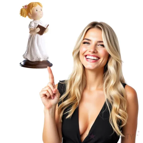 figurka na tort komunia dziewczynka z modlitewnikiem dekora 12 cm