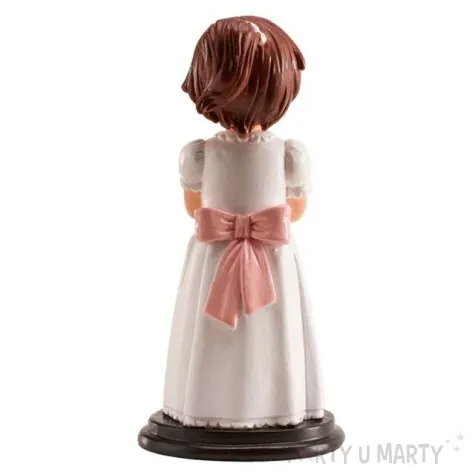 figurka na tort komunia dziewczynka ze swieca dekora 13 cm