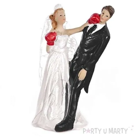 figurka na tort panna mloda boksujaca 14 cm