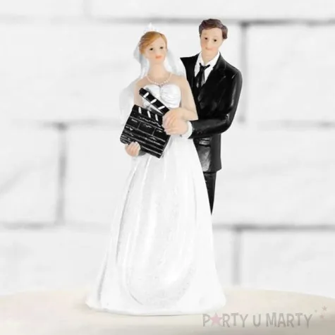 figurka na tort para mloda filmowcy 13 5 cm