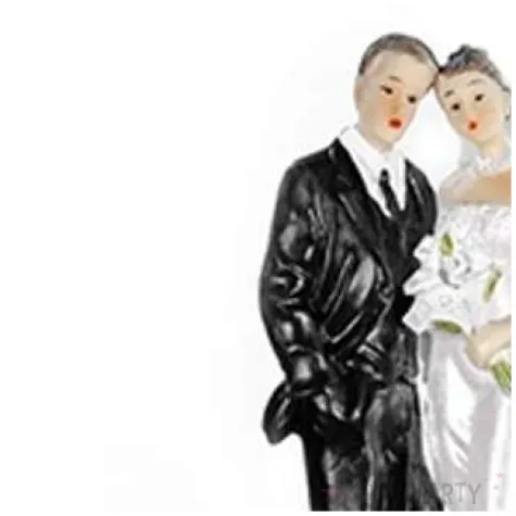 figurka na tort para mloda i kremowe serca 15 cm