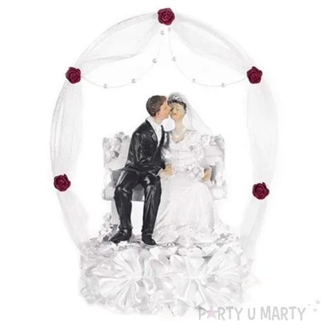 figurka na tort para mloda na lawce buziak 18 cm