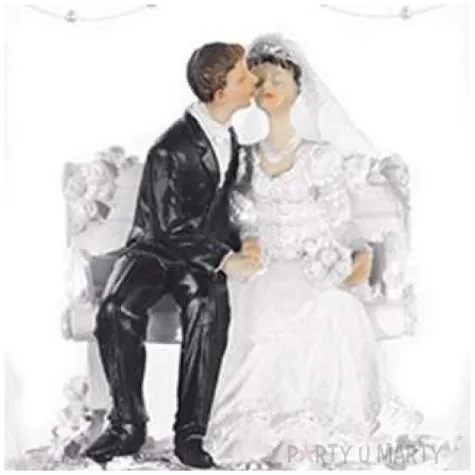 figurka na tort para mloda na lawce buziak 18 cm