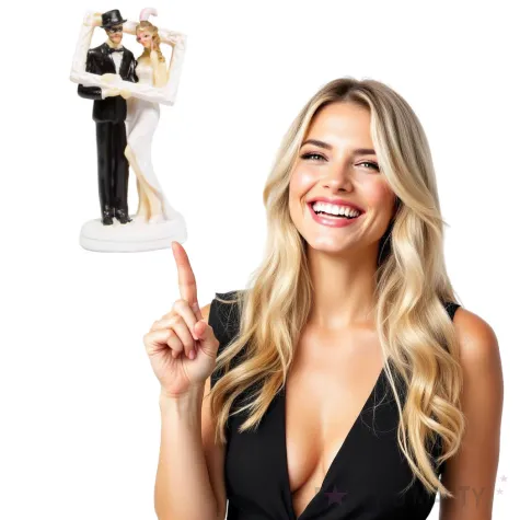 figurka na tort para mloda w ramce folat