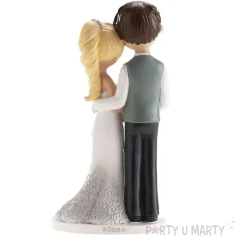 figurka na tort para mloda z bukietem dekora 16 cm