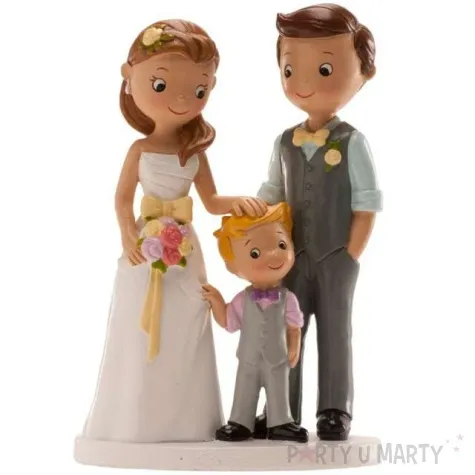 figurka na tort para mloda z synem dekora 16 cm
